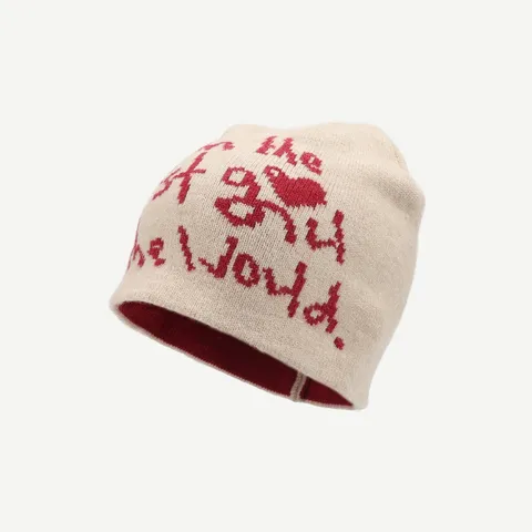 Unisex Winter Thermische Strickmütze Amerikanischer Street-Style Buchstaben Jacquard Warme Mütze