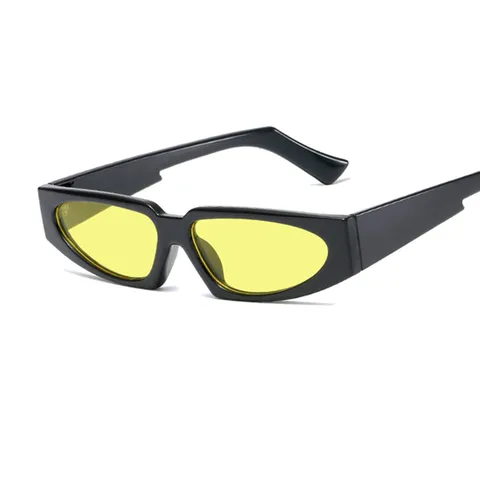 Gafas de Sol Ins Trendy de Montura Estrecha Triangular Retro Hip Hop Geométricas Color Caramelo para Mujeres Hombres UV400 Moda Fiesta Viaje Gafas