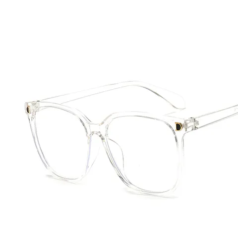 Montura de Gafas Anti-Luz Azul de Moda Estilo Ins Influencer Cuadrada Grande PC Montura de Gafas para Hombre Mujer Gafas Planas Decorativas