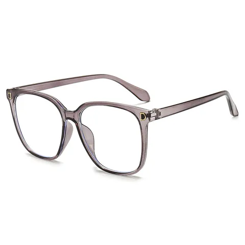 Montura de Gafas Anti-Luz Azul de Moda Estilo Ins Influencer Cuadrada Grande PC Montura de Gafas para Hombre Mujer Gafas Planas Decorativas