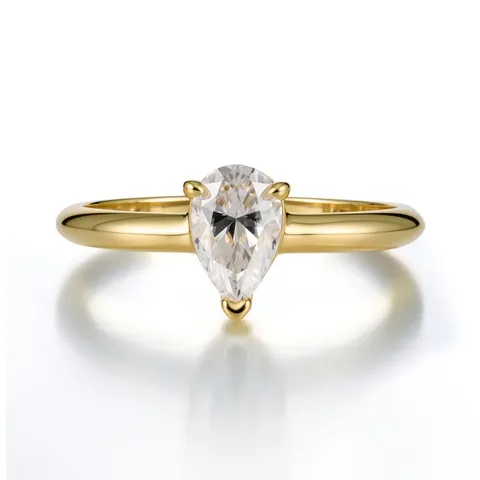 Anello In Moissanite Taglio Pero In Argento Sterling 925 Elegante Anello Da Dito Per Donna Gioielli Di Moda Regalo