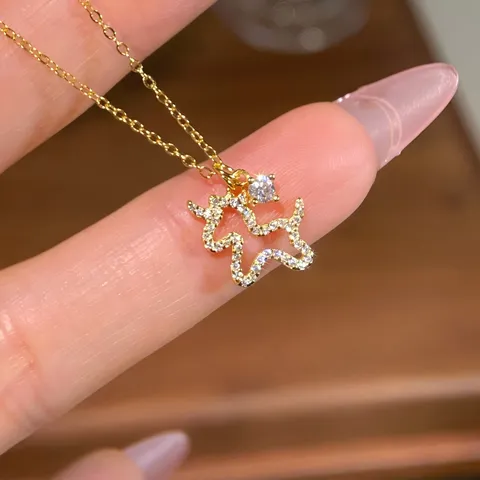 925 Sterling Silver Moissanite Pony Necklace D Color Inlaid Animal Pendant Cross Chain Light Luxury Style Jewelry For Women GRA