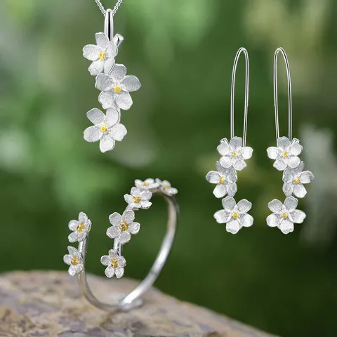 Pastoral Stil Silber Blume Ring Für Frauen Frisch Süß Gänseblümchen Botanisch Design Galvanisiert Schmuck Geschenk