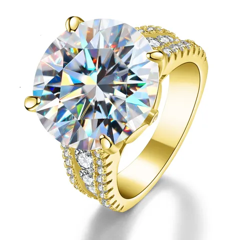 GRA Moissanit Ring 925 Sterling Silber Doppelreihige Strass Vier Klauen Verlobung Hochzeit Ring Für Damen Schmuck Geschenk
