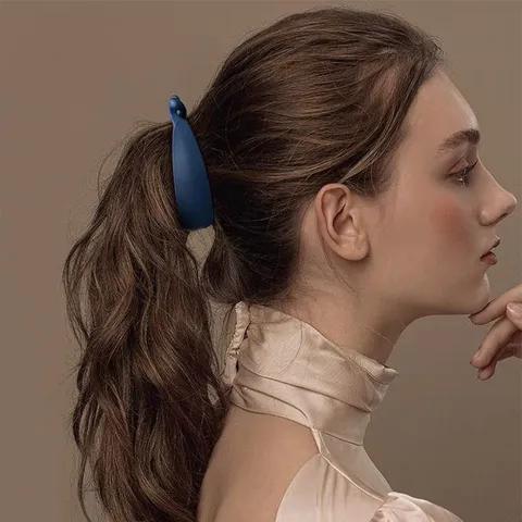 Matte Banana Hair Clip For Women Elegant Ponytail Holder Back Head Hairpin Simple Fashion Frosted Plastic Hair Accessories