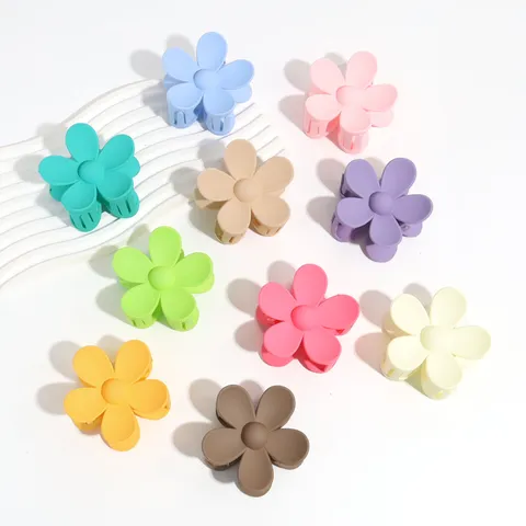 Moda Mate Flor Pinza para Pelo Lindo Color Macaron Degradado Floral Horquilla para Mujer Accesorios de Peinado Diario