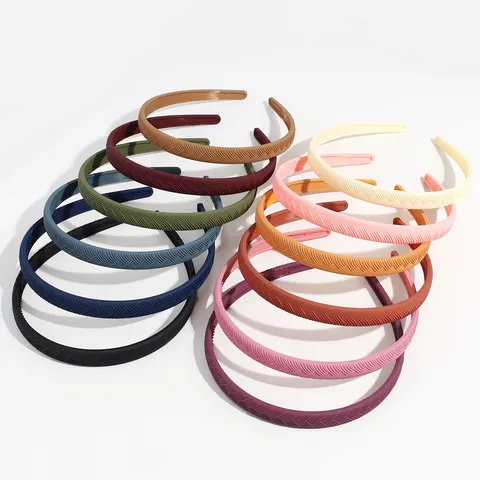 Koreaanse Stijl Minimalistische Effen Kleur Kunststof Haarband Twill Mode Haarcirkel Voor Vrouwen Dagelijkse Haaraccessoires