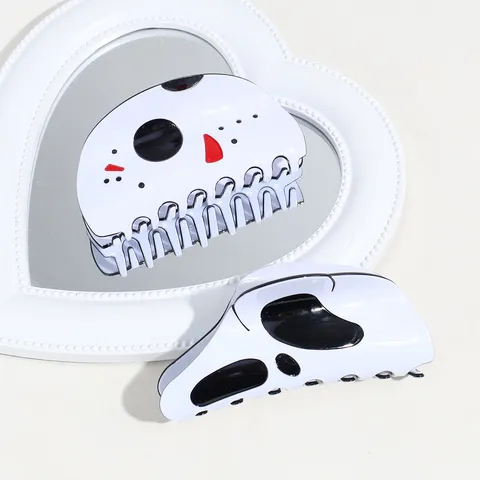 Halloween Totenkopf Geist Haarkralle Lustige Kunststoff Haifischclip Modische Süße Coole Haarschmuck Für Damen Halbe Haarspange
