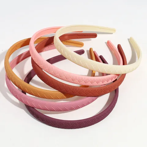 Koreaanse Stijl Minimalistische Effen Kleur Kunststof Haarband Twill Mode Haarcirkel Voor Vrouwen Dagelijkse Haaraccessoires