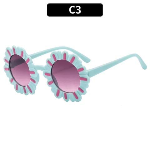 Simpatici Occhiali da Sole a Fiore per Bambini Incantevoli Occhiali da Sole Rotondi a Forma di Petalo Floreale per Neonati Ragazzi Ragazze Viaggio in Spiaggia all'Aperto