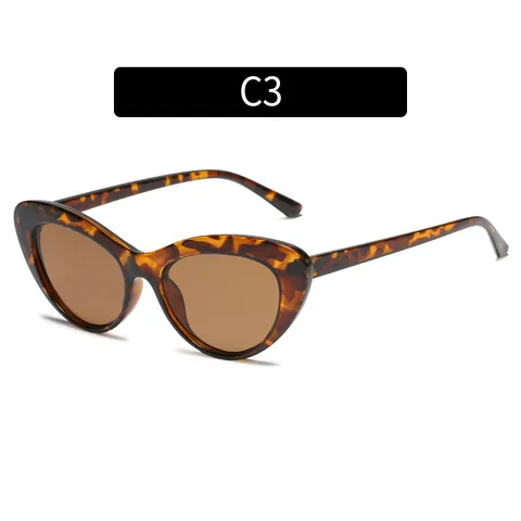 Trendy Triangle Cat Eye Sunglasses For Women Retro Personality PC Frame UV400 Protection Streetwear Fashion Shades Eyewear
