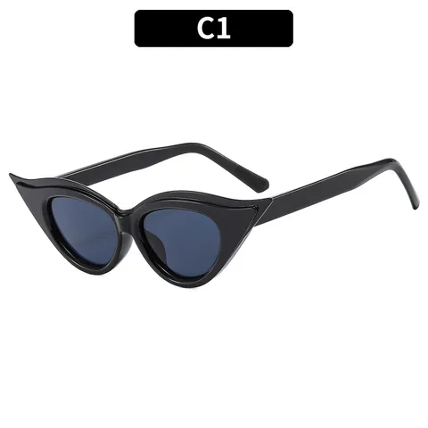 Lunettes de Soleil Yeux de Chat pour Femmes Mode Rétro Monture Oversize Protection UV400 Lunettes de Soleil Élégant Style Européen pour Femmes