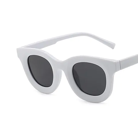Retro Cat Eye Zonnebril Voor Dames Heren Mode Dik PC Frame AC Lens UV400 Bescherming Individuele Outdoor Mode Brillen