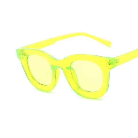 Retro Cat Eye Zonnebril Voor Dames Heren Mode Dik PC Frame AC Lens UV400 Bescherming Individuele Outdoor Mode Brillen