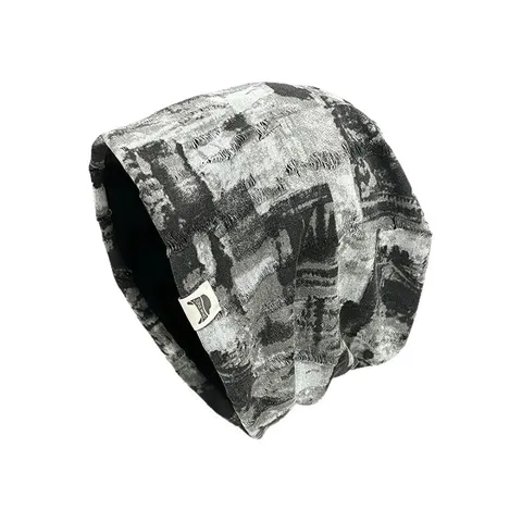 Unisex Vintage Tie-Dye Distressed Beanie Muts Retro Slouchy Knit Skater Cap Streetwear Hip Hop Casual Winter Warm Muts