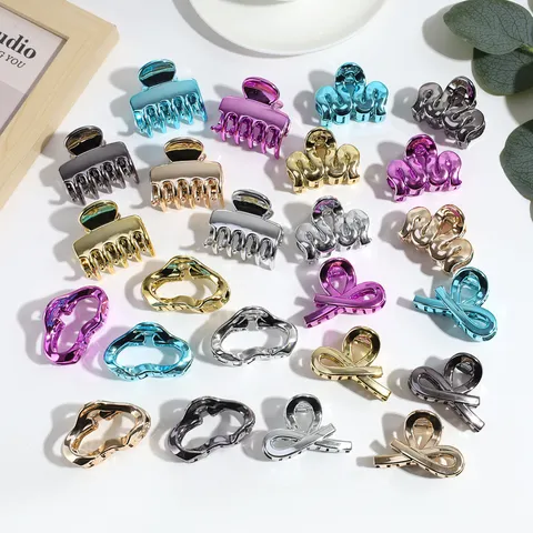 Minimalist Alloy Metallic Cloud Claw Clip Electroplated Irregular Hair Clip Daily Commute Fashion Hair Accessory For Women