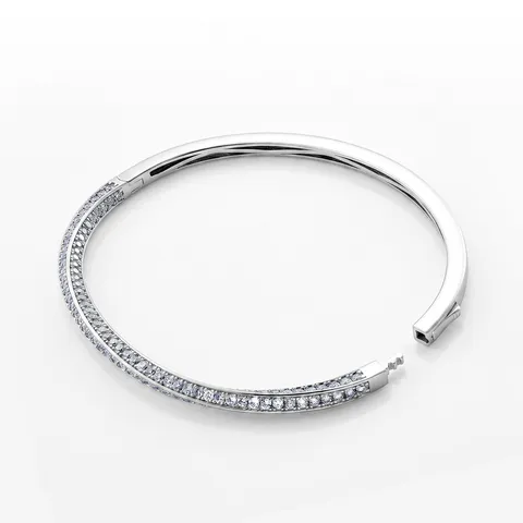 925 Sterling Silver Moissanite Mobius Bangle Rotating Geometric Open Bracelet For Women Fashion Commuter Jewelry Gift GRA