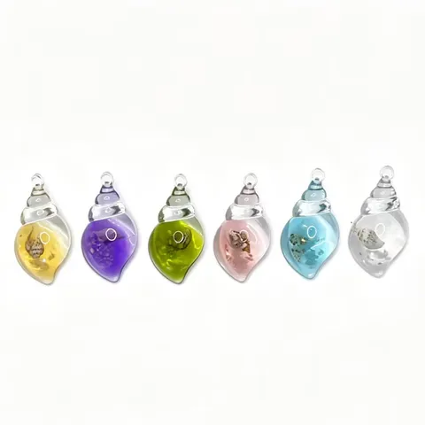 Breloques de Pendentif de Conque en Résine Lumineuse pour la Fabrication de Bijoux Bricolage Accessoires de Sac de Chaîne de Téléphone