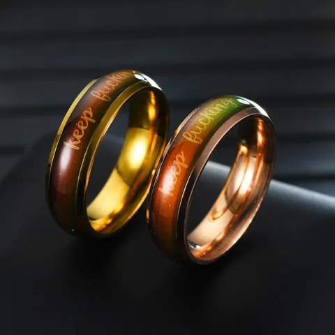 Edelstahl Temperatur Empfindlicher Farbwechsel Ring Inspirierend Keep Fucking Going Gravierter Bandring Für Herren Damen Geschenk