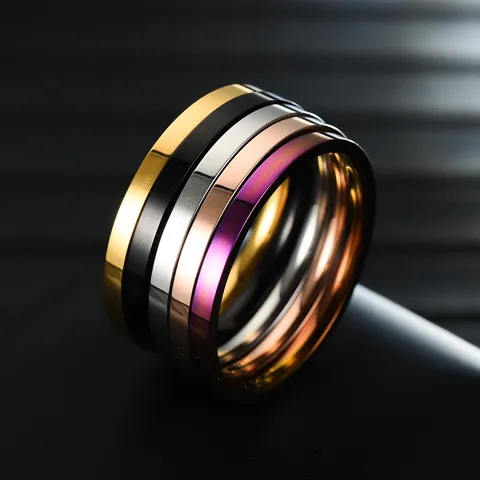 Minimalistisch Edelstahl Einfacher Ring Für Herren Damen Unisex Komfort Passform Kupplung Hochzeit Verlobung Mode Fingerring Schmuck Geschenk