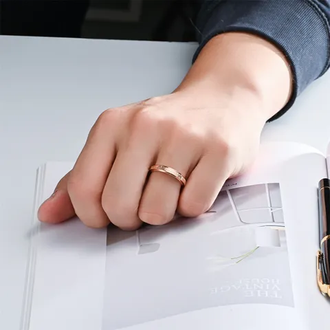 Drehbarer Edelstahl Mattierter Ring Für Damen Herren Angst Spinner Ring Minimalistischer Sandgestrahlter Bandring Mode Schmuck Geschenk
