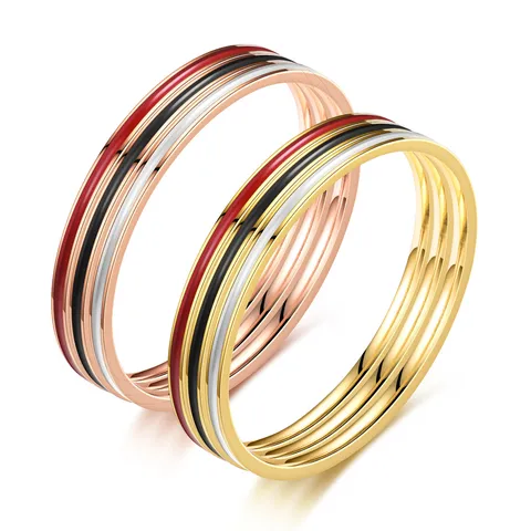 Minimalistischer Edelstahl Bandring Dünner Emaillierter Öltropfen Streifenring Eleganter Gold Roségold Einfacher Fingerschmuck Für Damen Herren