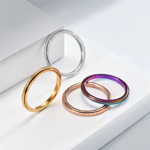 Minimalistisch Edelstahl Drehbarer Ring Für Herren Damen Mattiert Bandring Stressabbau Spinner Schmuck Unisex