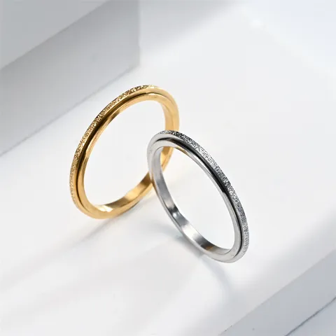 Minimalistisch Edelstahl Drehbarer Ring Für Herren Damen Mattiert Bandring Stressabbau Spinner Schmuck Unisex