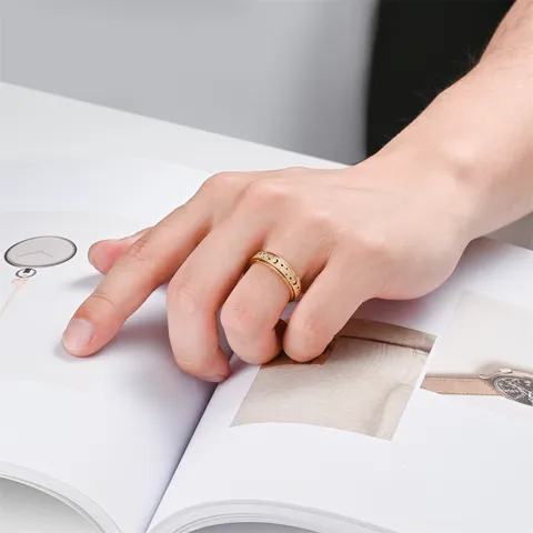 Titanstahl Stern Mond Rotierende Dekompression Ring Unisex Mode Finger Schmuck Geschenk Party