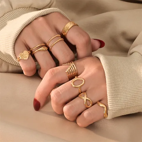 Minimalistischer Titanstahl Offener Ring Geometrischer Unisex Einstellbarer Fingerring Modischer Statement Schmuck