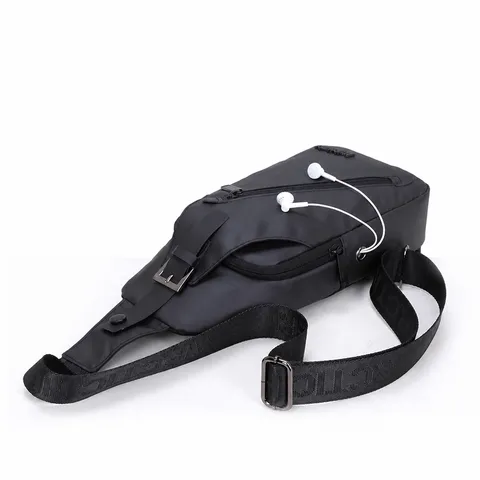 Heren Waterdichte Oxford Stof Borsttas Stedelijk Minimalistisch Casual Sling Bag Kleurenblok Schoudertas