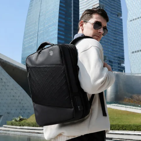 Uitbreidbare Zakelijke Reizen Laptop Rugzak Waterdichte USB Opladen Grote Capaciteit Woon-werkverkeer Rugzak Voor Mannen
