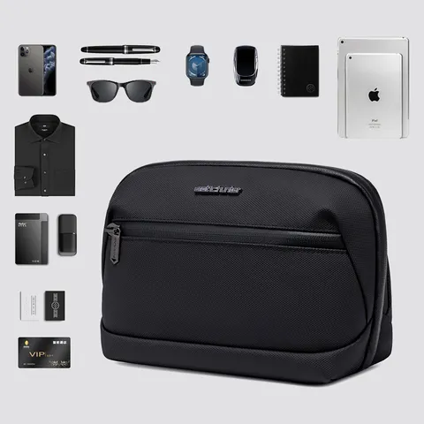 Heren Business Casual Clutch Tas Waterdicht Oxford Stof Multifunctionele Grote Capaciteit Handtas Reizen Dagelijks Etui