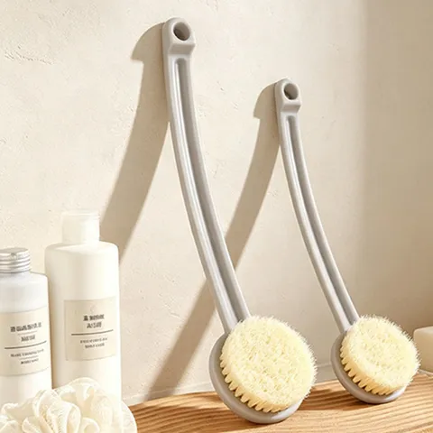 Βούρτσα Μπάνιου με Μακριά Λαβή για Scrub Σώματος και Απολέπιση Πλάτης με Μαλακές Τρίχες Οπή Κρεμάσματος για Ντους Μπάνιο