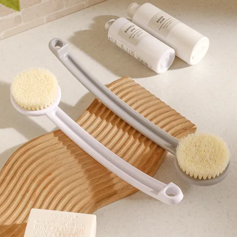Βούρτσα Μπάνιου με Μακριά Λαβή για Scrub Σώματος και Απολέπιση Πλάτης με Μαλακές Τρίχες Οπή Κρεμάσματος για Ντους Μπάνιο