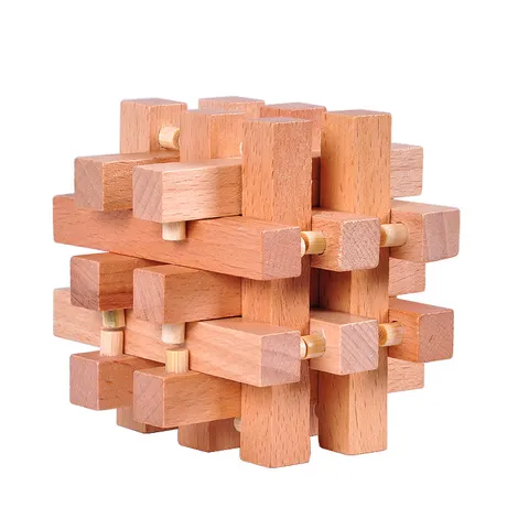 Hölzernes Klassisches Denksportaufgabe Puzzle Luban Schloss Traditionelles Ineinandergreifendes Burr Puzzle Lernspielzeug Für Erwachsene