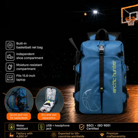 Waterdichte Basketbal Rugzak Grote Capaciteit Outdoor Casual Reizen Sport Fitness Dubbele Schoudertas Met Schoenenvak