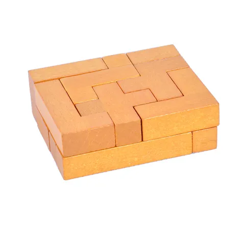 Wooden Puzzle Brain Teaser Game Pentomino Educational Toy Classic Logic Thinking Toy For Adults And Kids