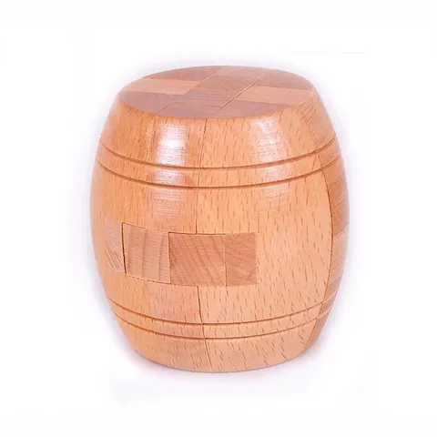 Traditionelles Holz Kongming Schloss Denksportaufgabe Puzzle Klassisches Holzfass Ineinandergreifendes Spielzeug Erwachsenen Puzzlespiel Tischdeko