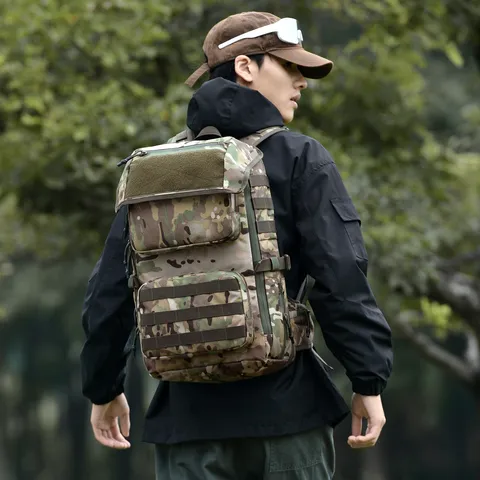 Outdoor Tactical Backpack Large Capacity Waterproof Mountaineering Hiking Rucksack Travel Sports Bag For Men Women