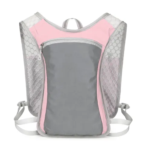 Leichter Wasserabweisender Sportrucksack Nylon Atmungsaktiv Fahrradrucksack Farbblock Outdoor Tagesrucksack Mit Reflektierenden Streifen Für Unisex Reisen