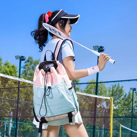 Leichter Rucksack mit Kordelzug Große Kapazität Wasserdichte Sporttasche Für Badminton Basketball Outdoor Reise Unisex Tasche
