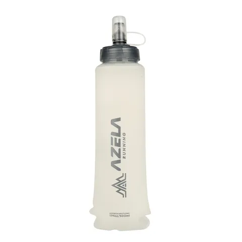Portable Foldable Sports Water Bottle TPU Soft Flask Leak Proof Water Bladder For Outdoor Hiking Trail Running Climbing Marathon Drinkware