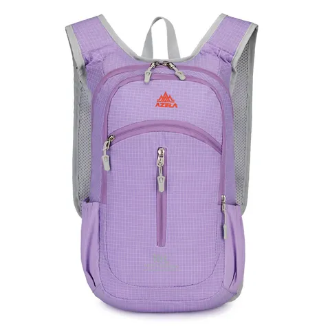 Ultraleichter Nylon Wasserabweisender Wanderrucksack Faltbarer Netzgurte Gitter Kariert Tagesrucksack Für Klettern Camping Outdoor Sport