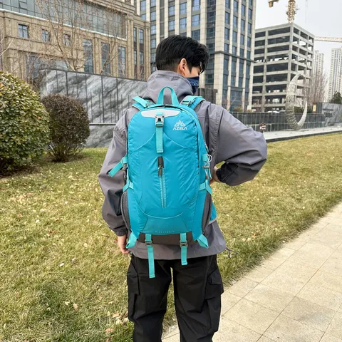 AZELA Large Capacity Outdoor Hiking Backpack Waterproof Sports Daypack With Rain Cover For Men Women Travel Climbing
