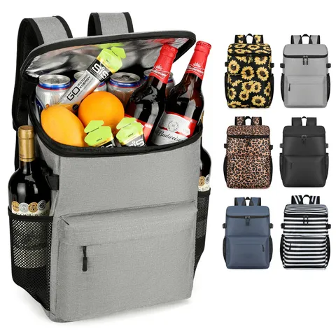 Insulated Backpack Large Capacity Cooler Bag Outdoor Portable Fresh Keeping Picnic Camping Food Storage Double Shoulder Bag