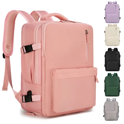 Women Large Capacity Laptop Backpack Oxford Cloth Water Resistant Multi Pocket Travel Bag Business Commute Student School Bag