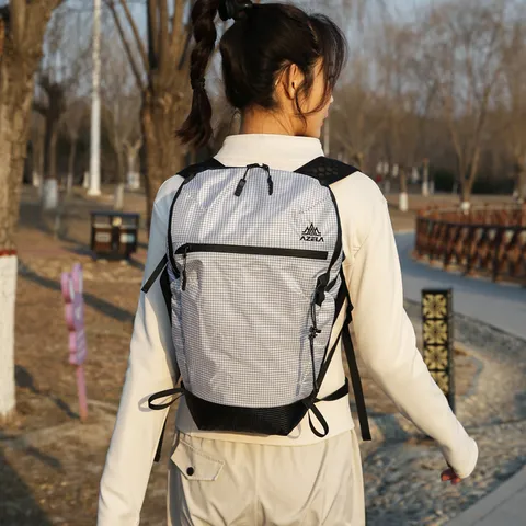 Ultralight Nylon Sports Backpack Wear Resistant Plaid Outdoor Hydration Pack Vest For Hiking Running Camping Cycling Backpack