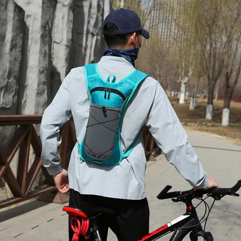 Lightweight Outdoor Cycling Hydration Backpack Waterproof Breathable Sports Daypack For Hiking Running Climbing Travel Unisex Nylon Backpack