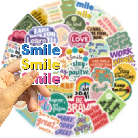 Waterproof Positive Affirmation Stickers Aesthetic Motivational Quotes Decals For Journaling Phone Case DIY Stationery Supplies